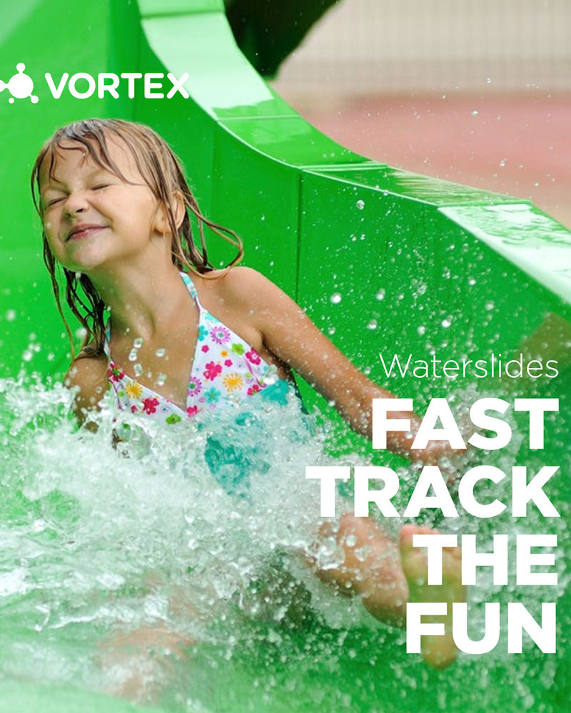 Aquatic play catalogue of Vortex International Waterslides.