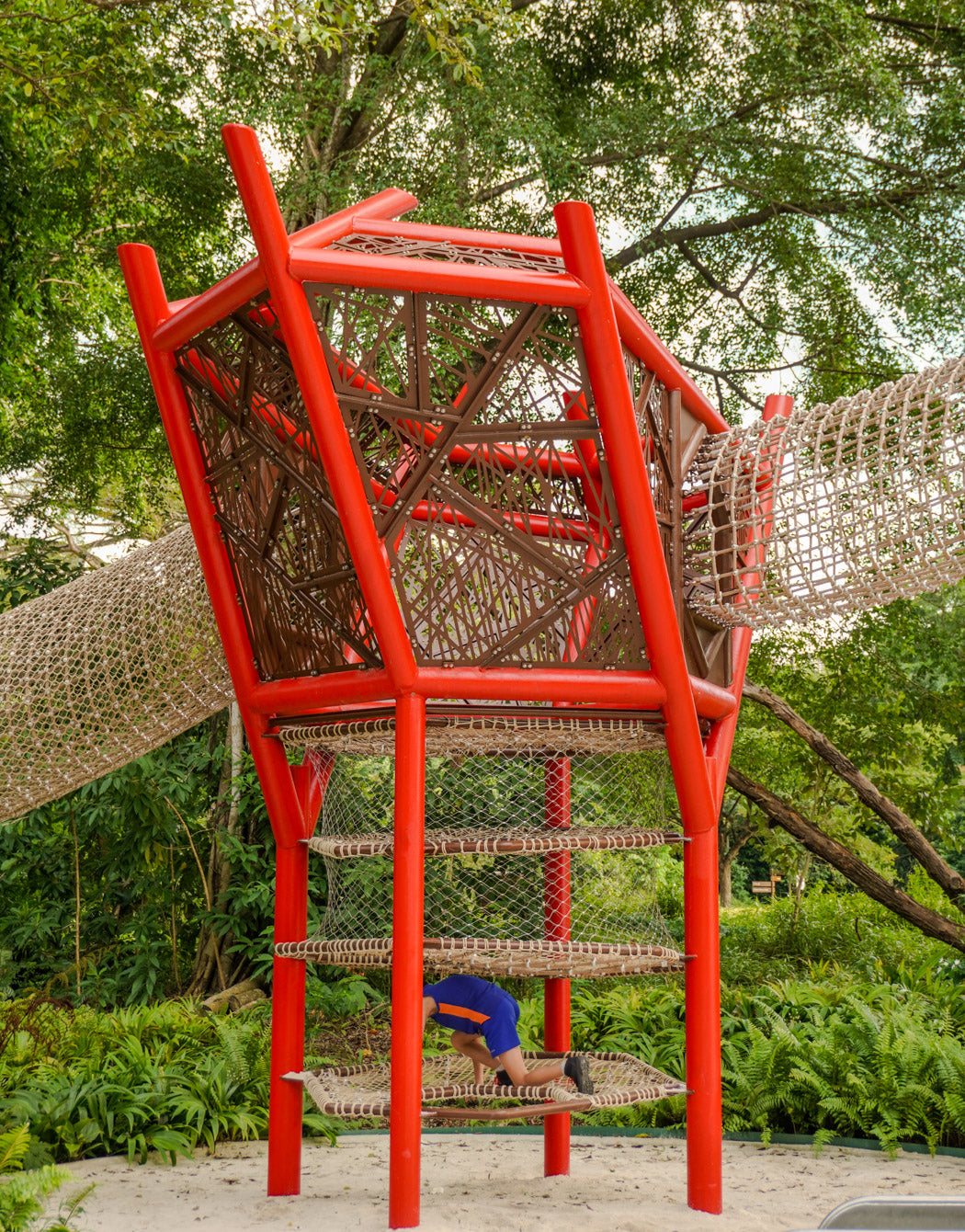 Bidadari Park’s Adventure Playwoods, inspired by Winnie the Pooh's Hundred Acre Wood fosters fun imaginative play.