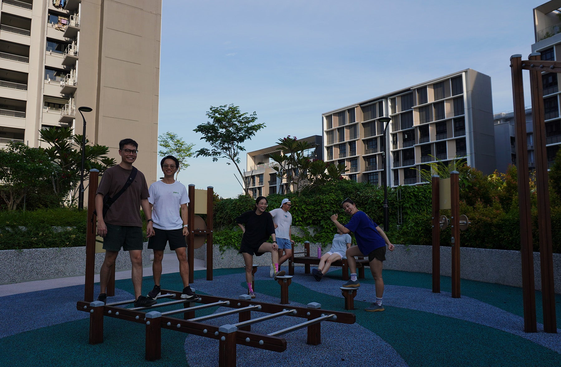 Tampines GreenOpal features Galopin calisthenics equipment that develops strength, agility and functional fitness.