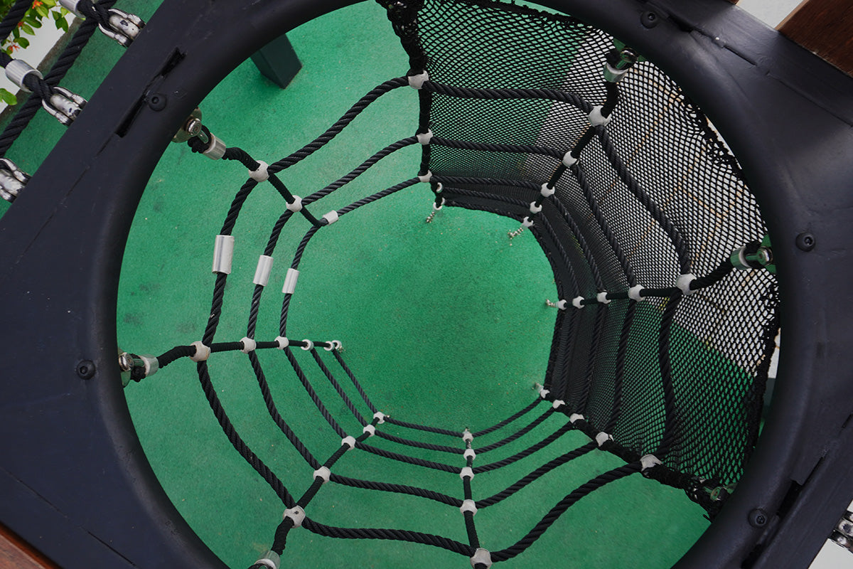 Jervois Mansion playground features durable rope climbers that help children build confidence, balance and coordination.