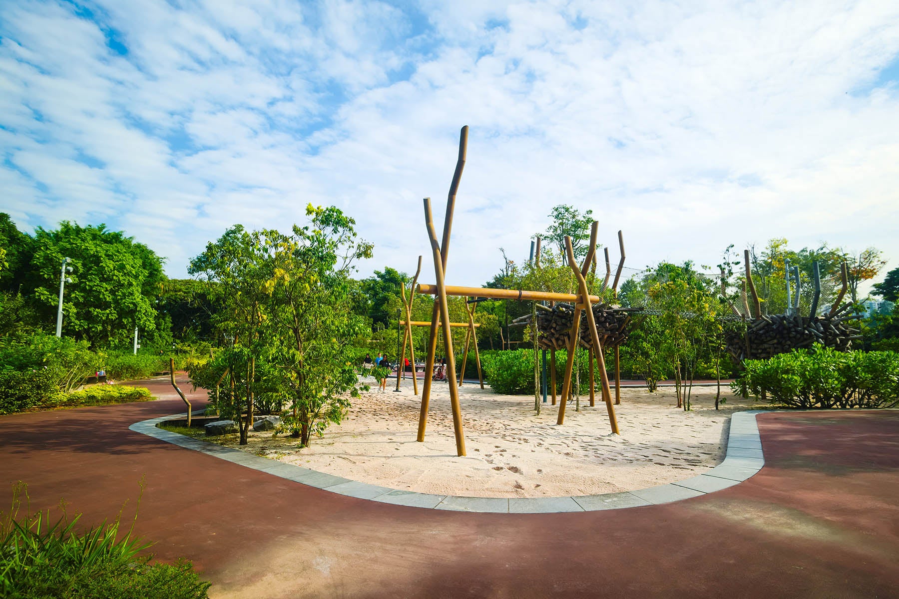 Forest Ramble, a nature-inspired playground in Jurong Lake Gardens, offers themed zones and creative play equipment.