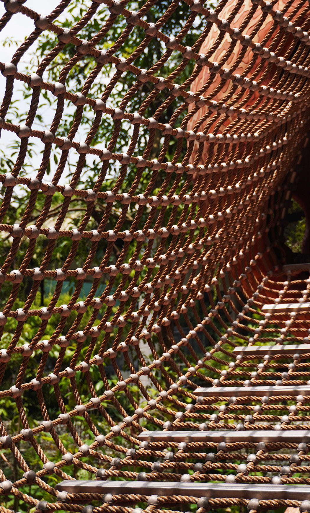 Mandai Rainforest Resort playground with Berliner equipment features safe, durable rope components for adventurous play.
