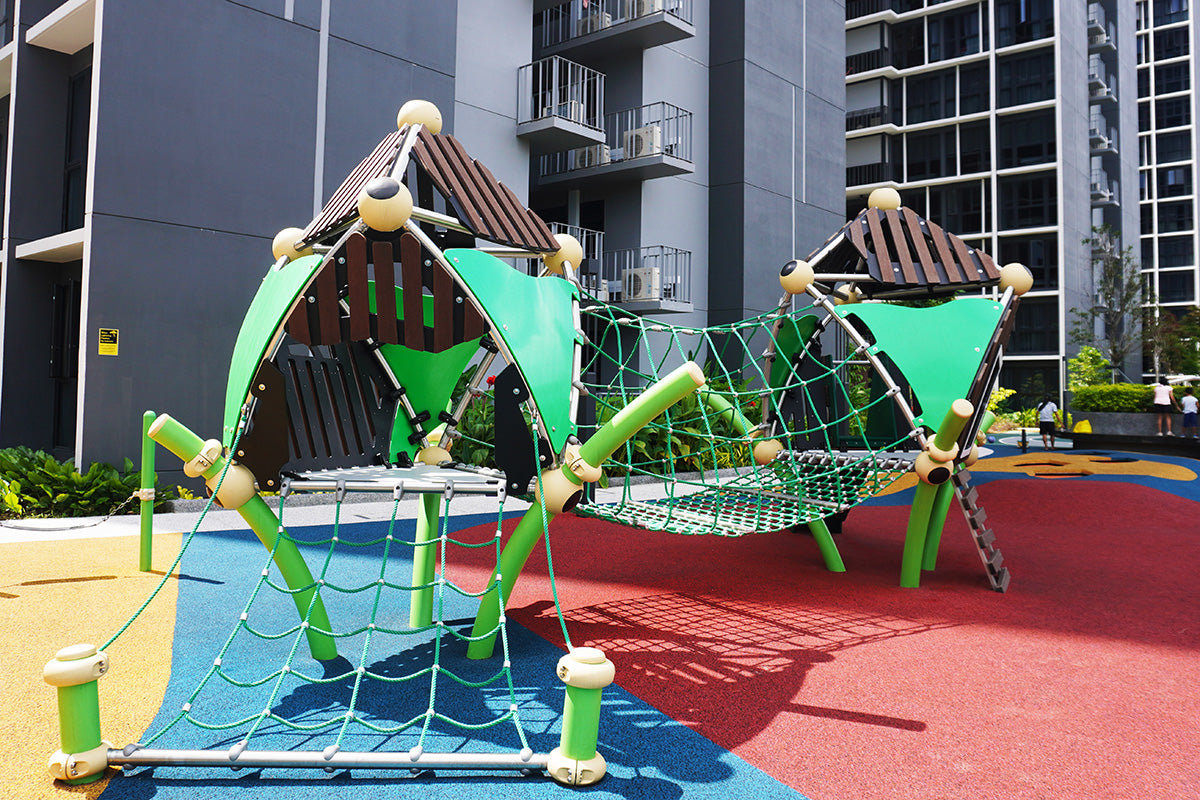 Parc Central Residence Berliner playground offering safe, durable climbing structures for active outdoor play.