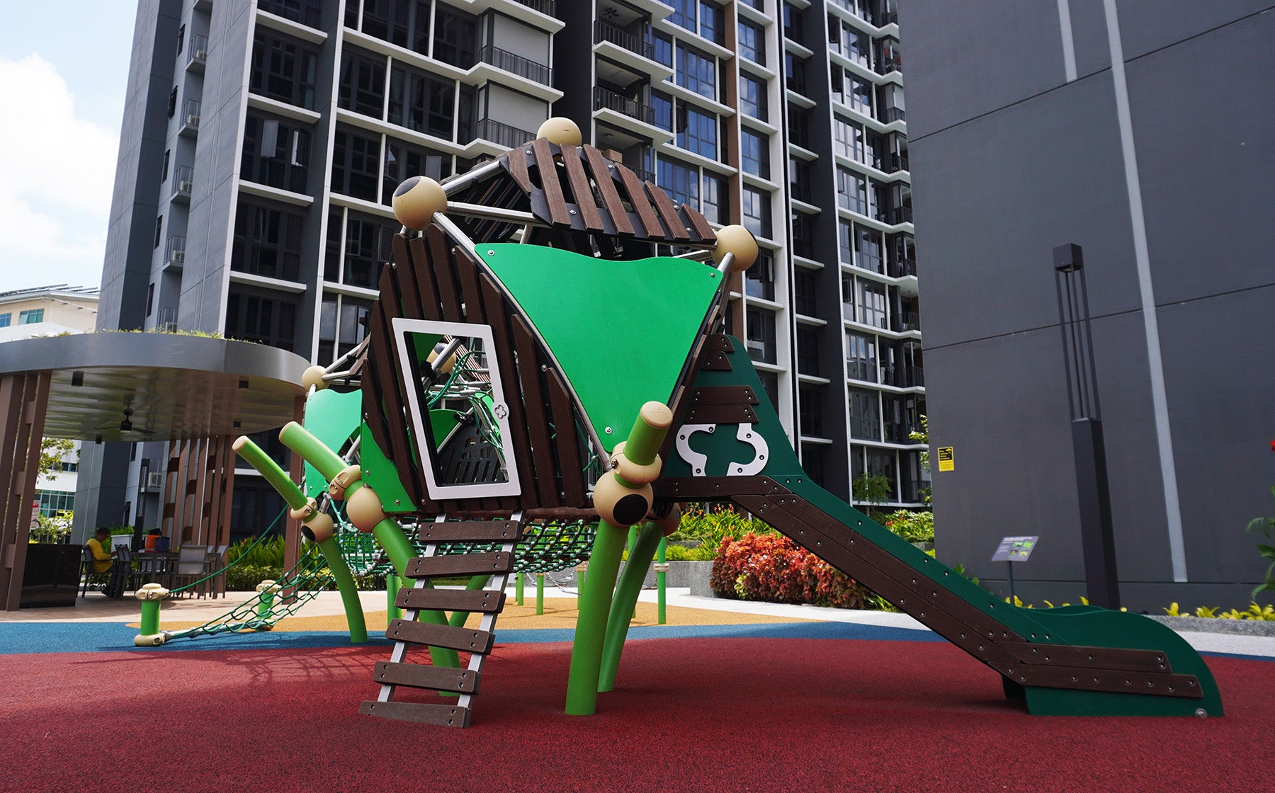 Parc Central Residence Berliner playground offering safe, durable climbing structures for active outdoor play.