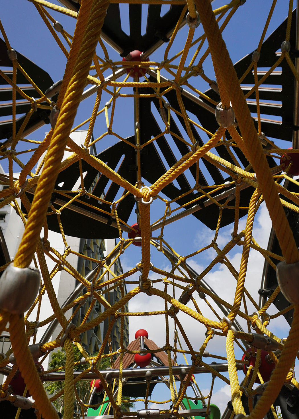 Berliner playground features premium-quality ropes for durability and safety, providing secure and adventurous play.