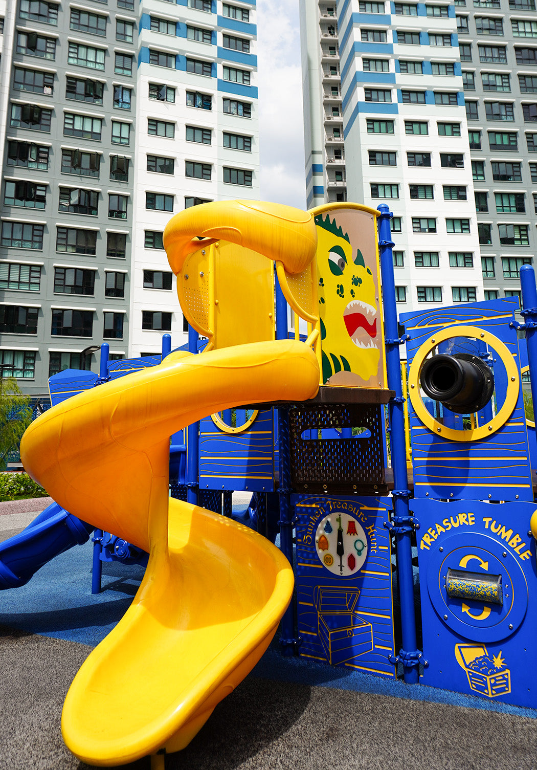 Pirate ship-themed Playworld playground with play panels, encouraging creativity, problem-solving, and imaginative play.