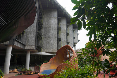 Mandai Rainforest Resort playground features nature-inspired equipment that blends play with the surrounding rainforest.