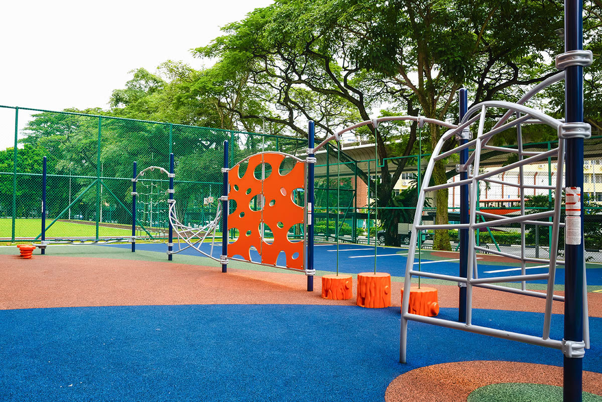 New Town Primary School playground featuring Playworld Adventure Series, encouraging safe play and physical development.