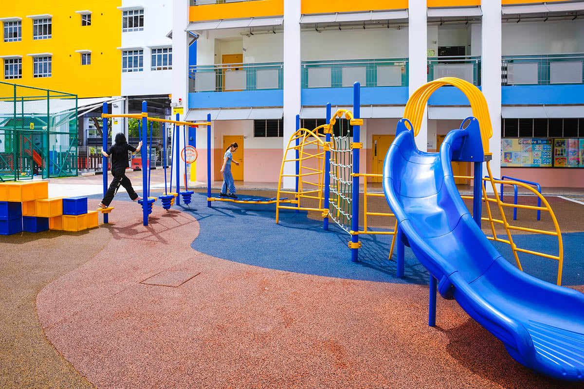 North View Primary School playground features Playworld Adventure Series, promoting agility, strength, and active play.