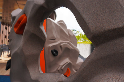 Parc Central Residence Playworld Corner Rock offers safe rock climbing for children to build strength and confidence.
