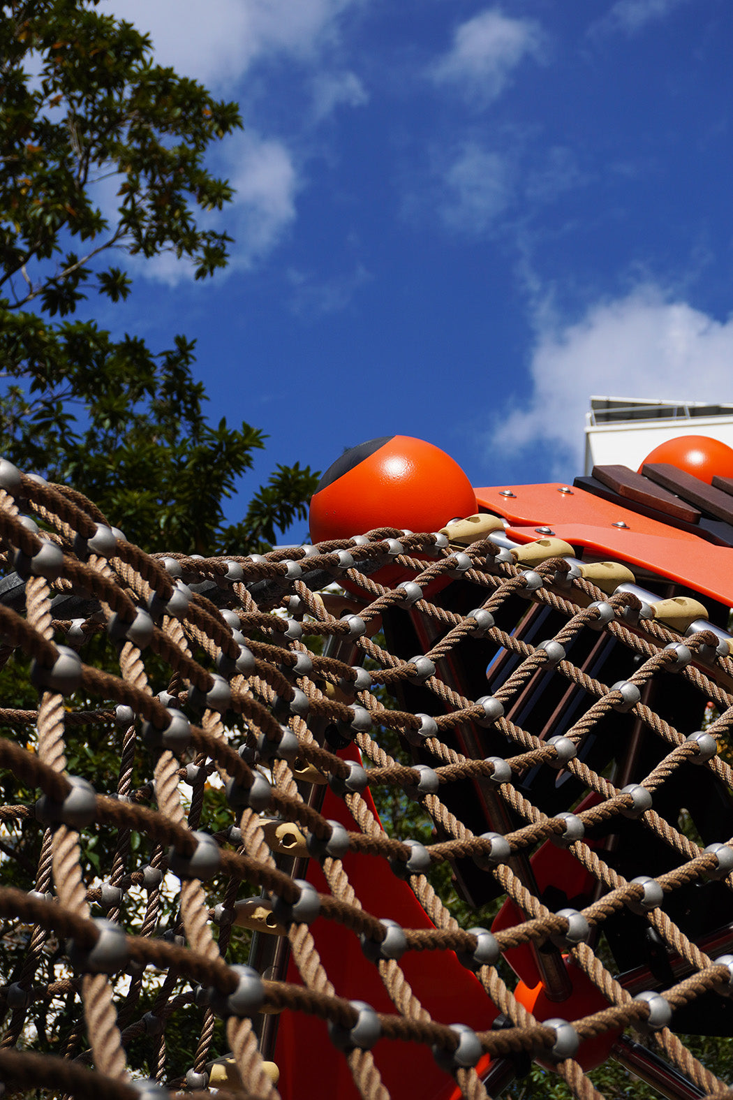 Berliner Rope climbing structures with steel-core ropes support secure grip and durable elevated movement play.