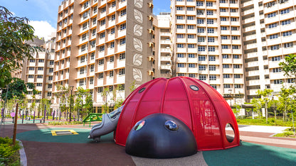 The ladybug-shaped structure will captivate children and encourage playful exploration and creativity.