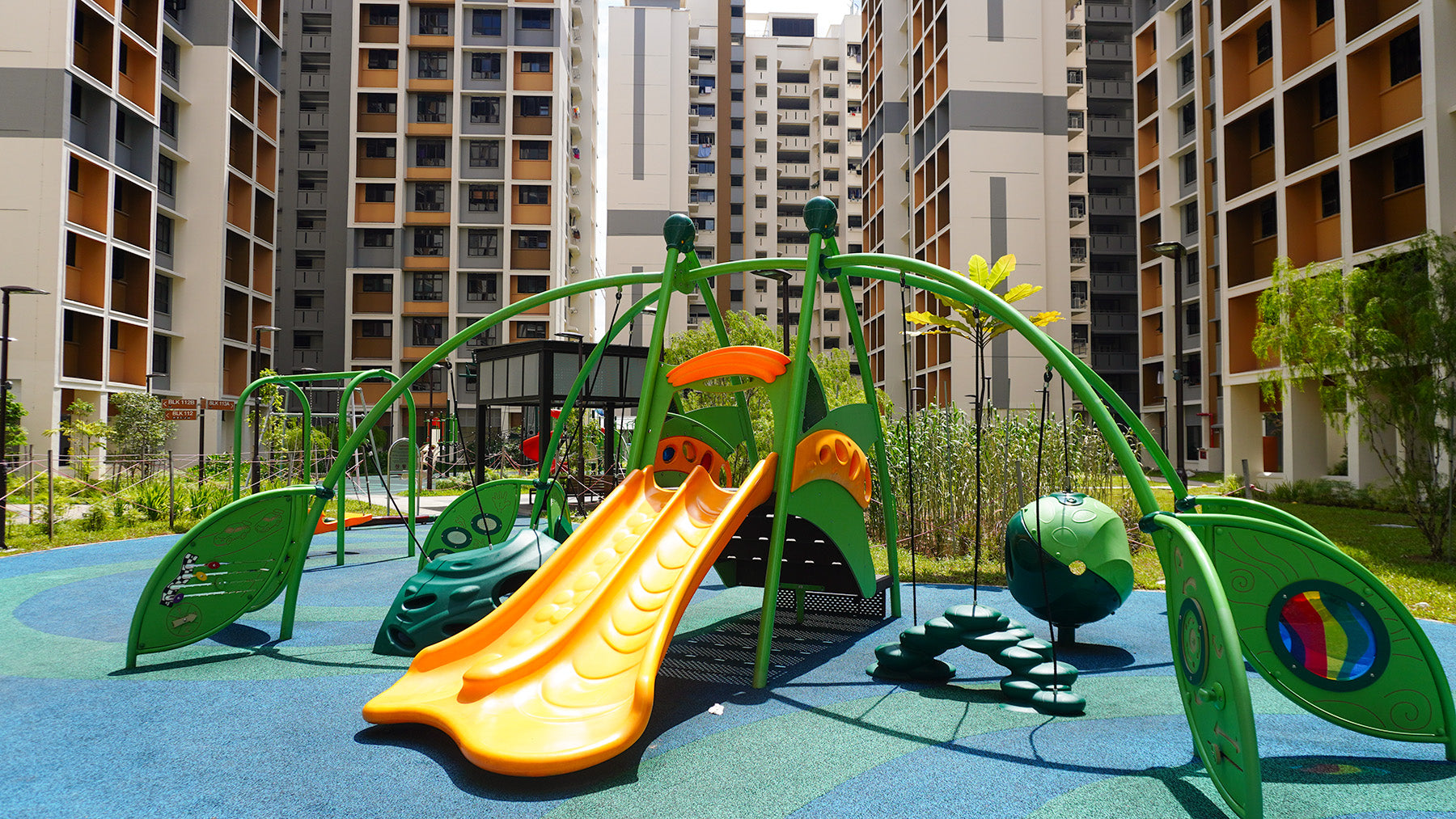 Tengah Plantation Acres playground features Playworld Bambino, designed for early childhood development and endless fun.