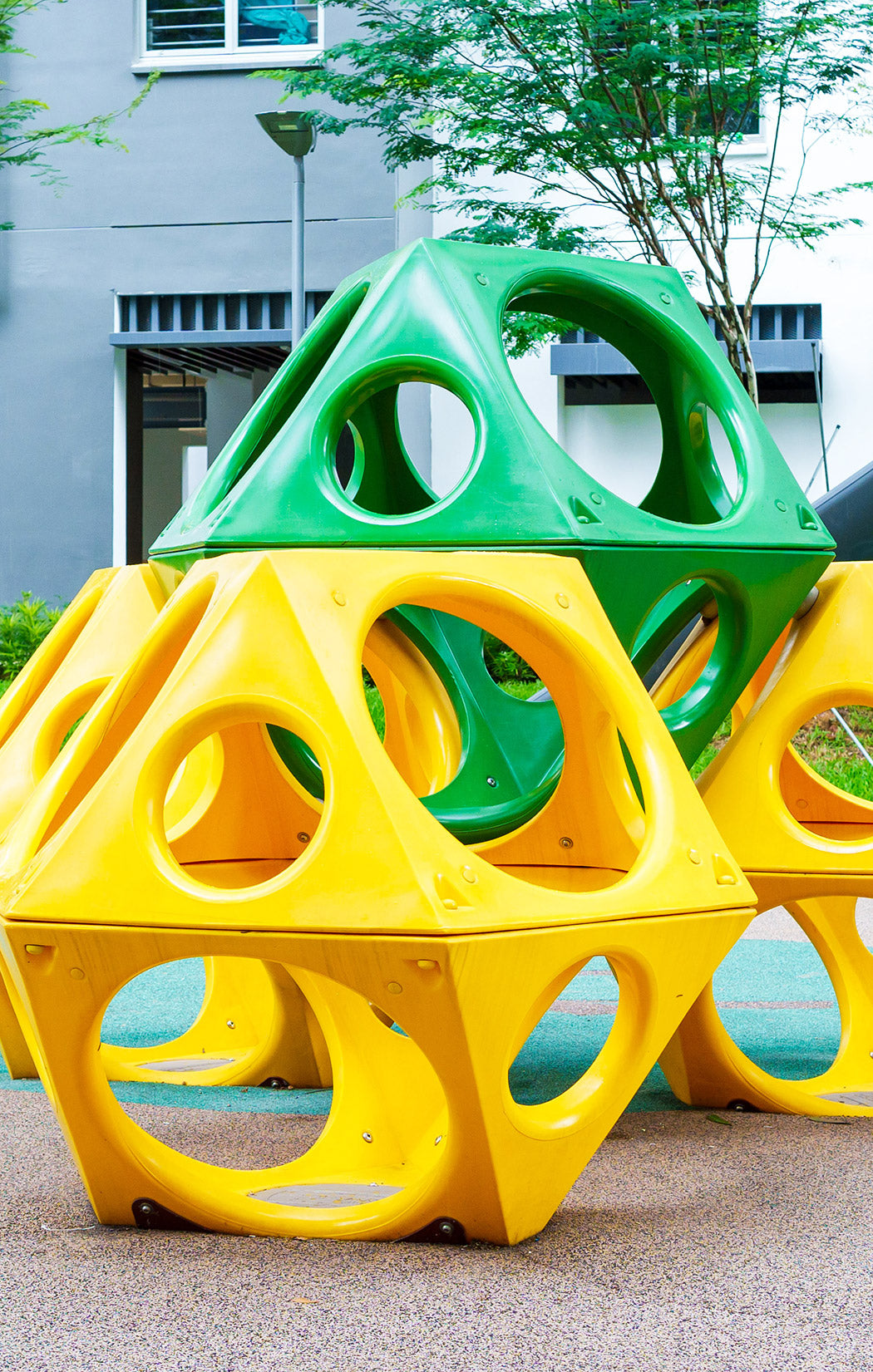 Yishun Glen playground featuring Playworld PlayCubes that inspire climbing, exploration, and adventure.