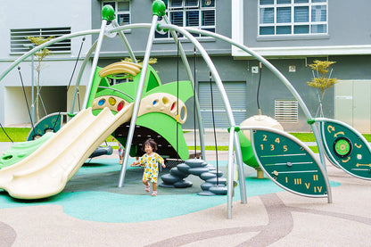 Yishun Glen playground with Playworld Bambino offers safe challenges that enhance balance and motor skills.