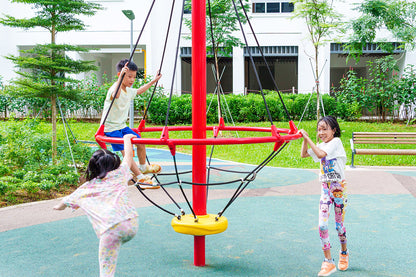 Yishun Glen playground with Playworld Diamond Cone Spinner offers dynamic play and fitness challenges for children
